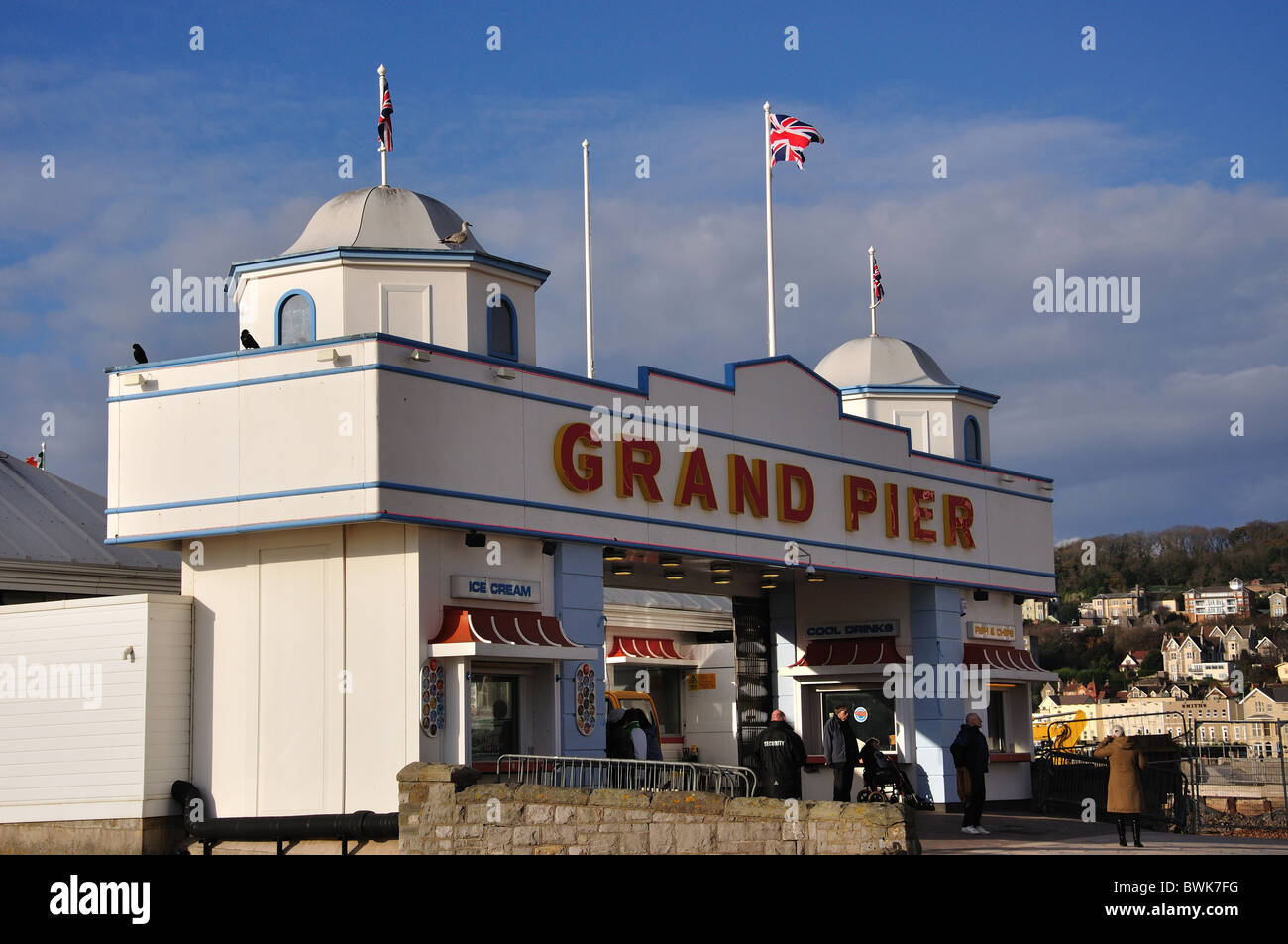 Entrance to Grand Pier, Weston-super-Mare, Somerset, England, United Kingdom Stock Photo