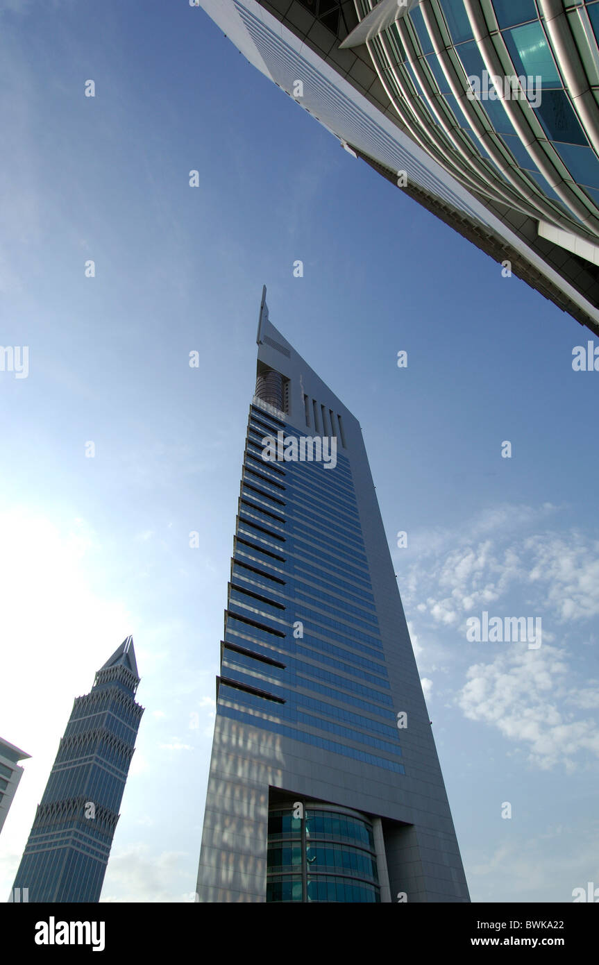 skyscraper sky architecture moulder skyline Jumeirah emirates Towers hotel Dubai United Arab Emirates Asia M Stock Photo