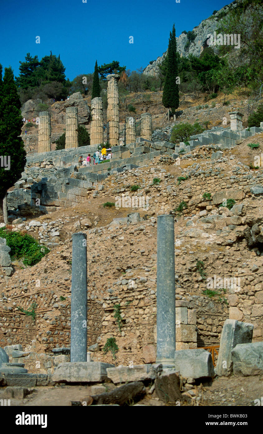Greece Europe Parnassus Delphi Oracle Ruins Excavation Antiquity Greece Europe Parnassus Delphi Oracle Ruins Excavation Antiquity