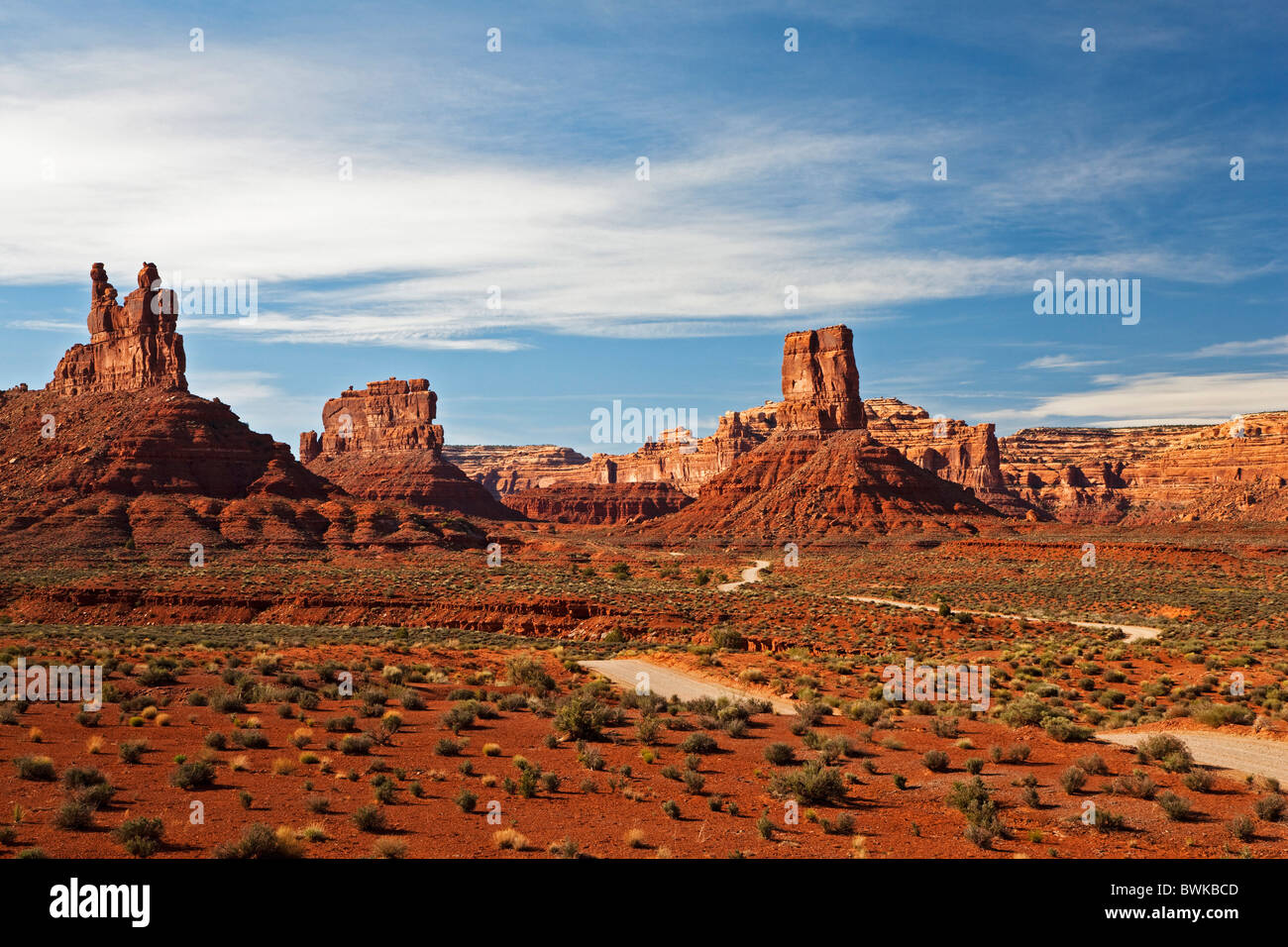 Rock formations in the Valley of Gods, Utah, USA Stock Photo