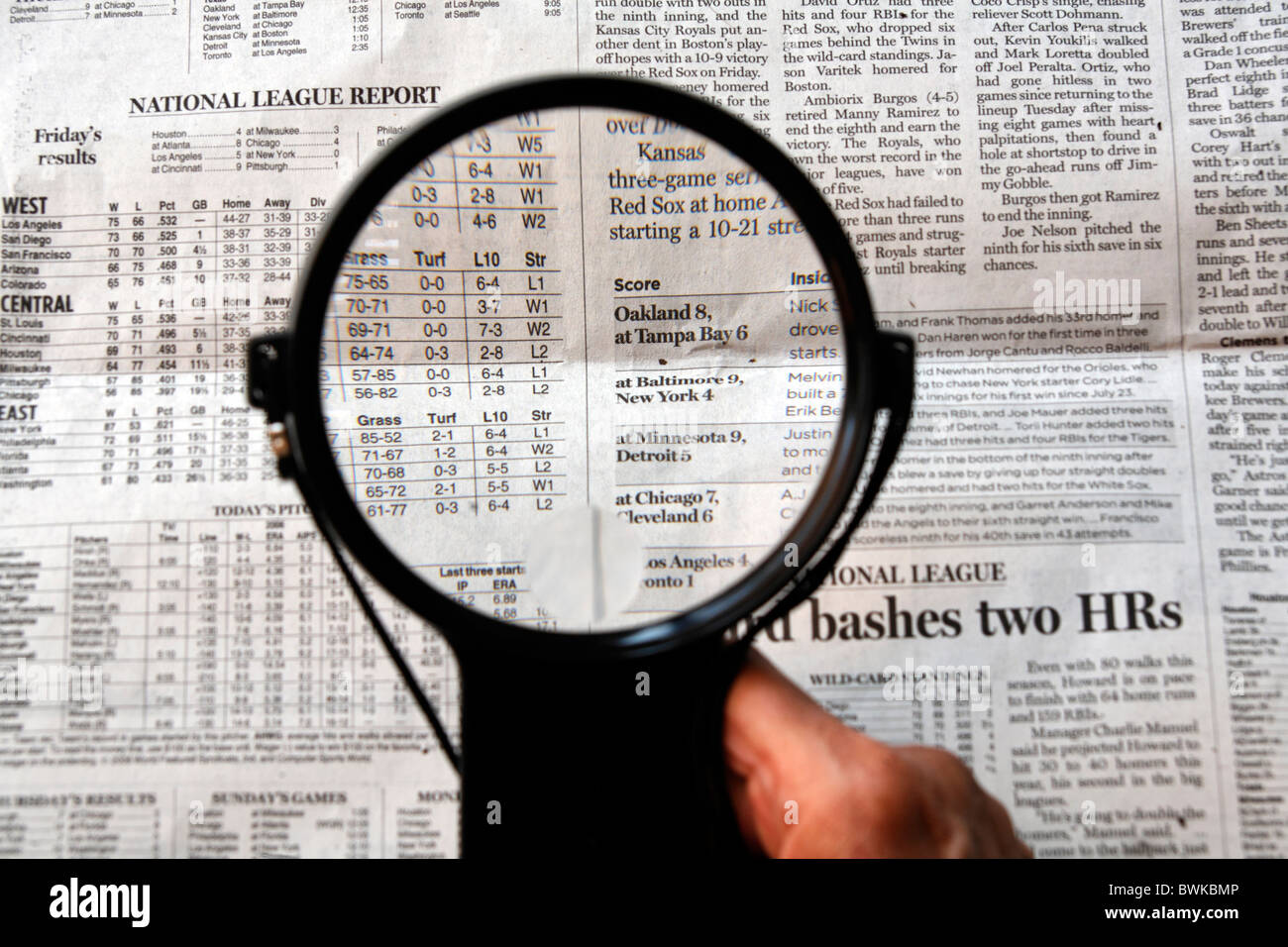 magnifying glass hand magnifying glass reading newspaper reading help