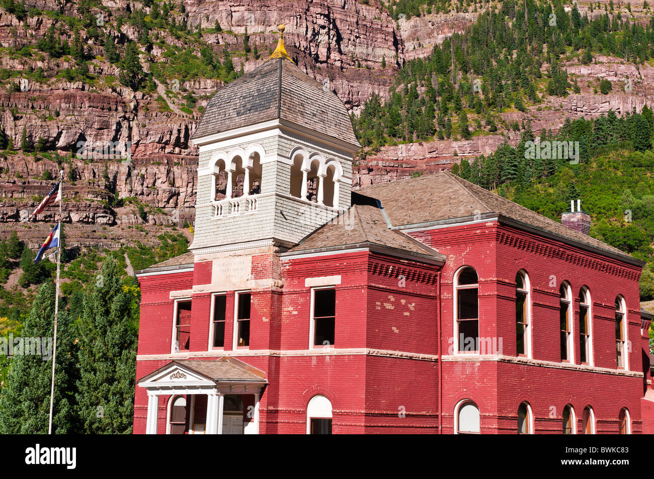 The historic Ouray County Court House, Ouray, Colorado Stock Photo Alamy