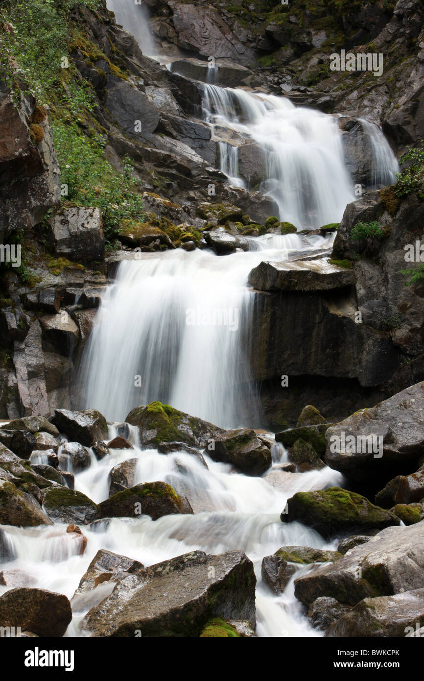 Beautiful waterfall cascade in Valdez, Alaska Stock Photo - Alamy