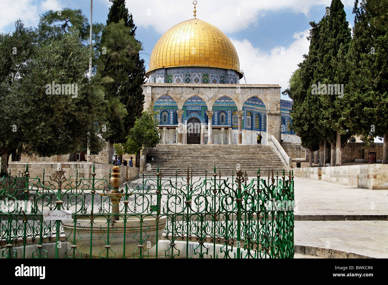 The Islamic shrine Dome of the Rock mosque at the Temple Mount known as