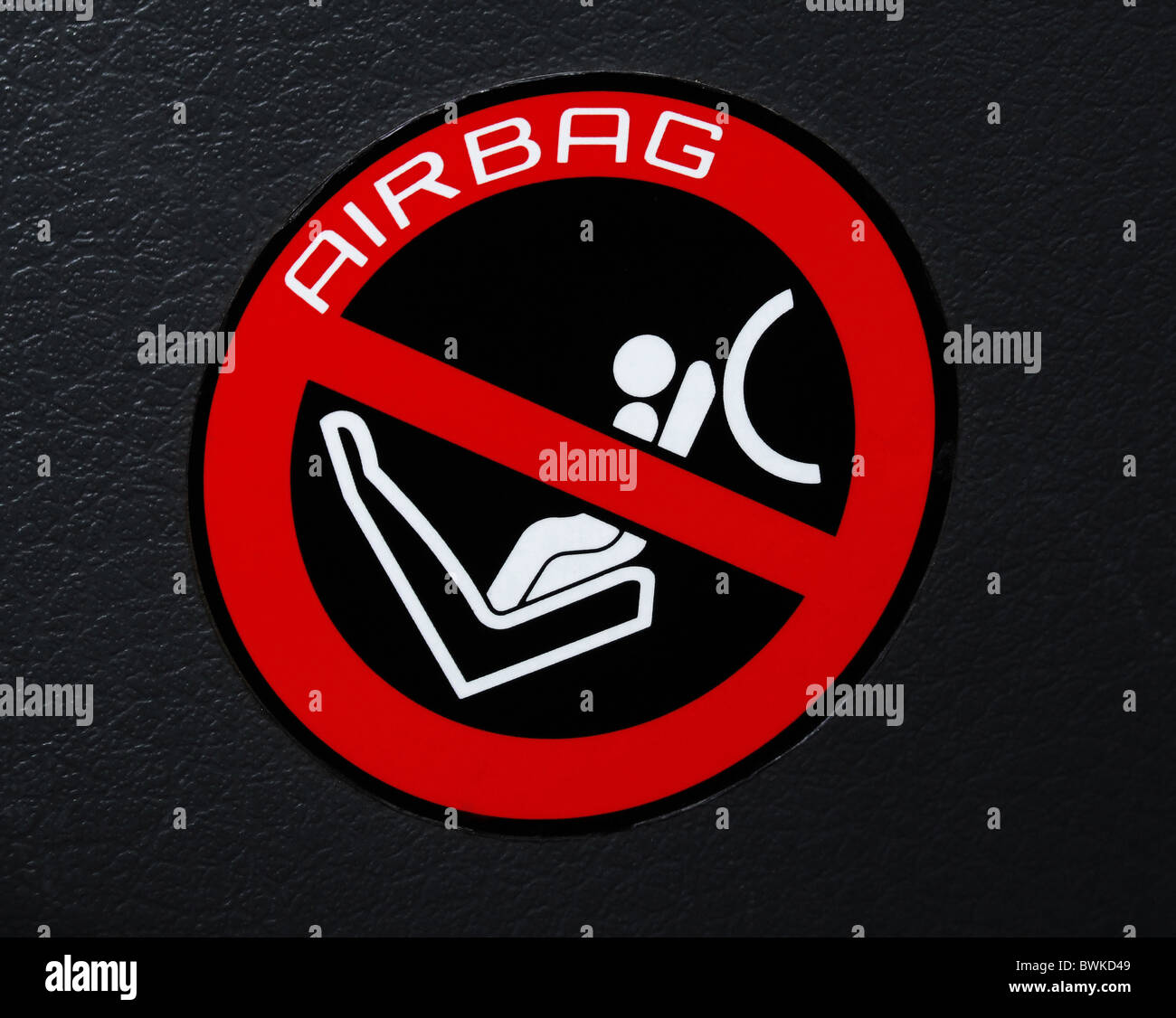 air bag sign board symbol danger warning tip car passenger car security
