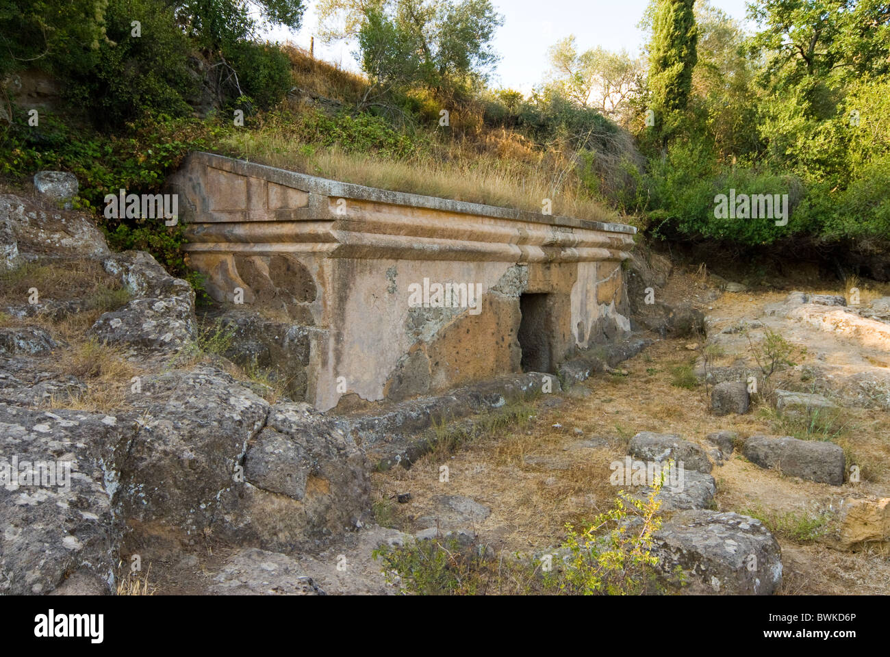 Etruscan Necropolis of the Peschiera, Tuscania, Viterbo Province, Latium, Italy Stock Photo