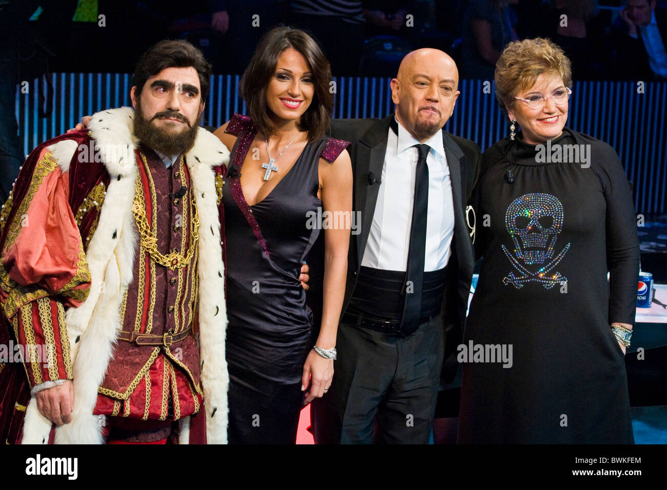 Enrico Ruggeri Mara Maionchi Anna Tatangelo Elio X Factor Rai 2 Stock Photo Alamy