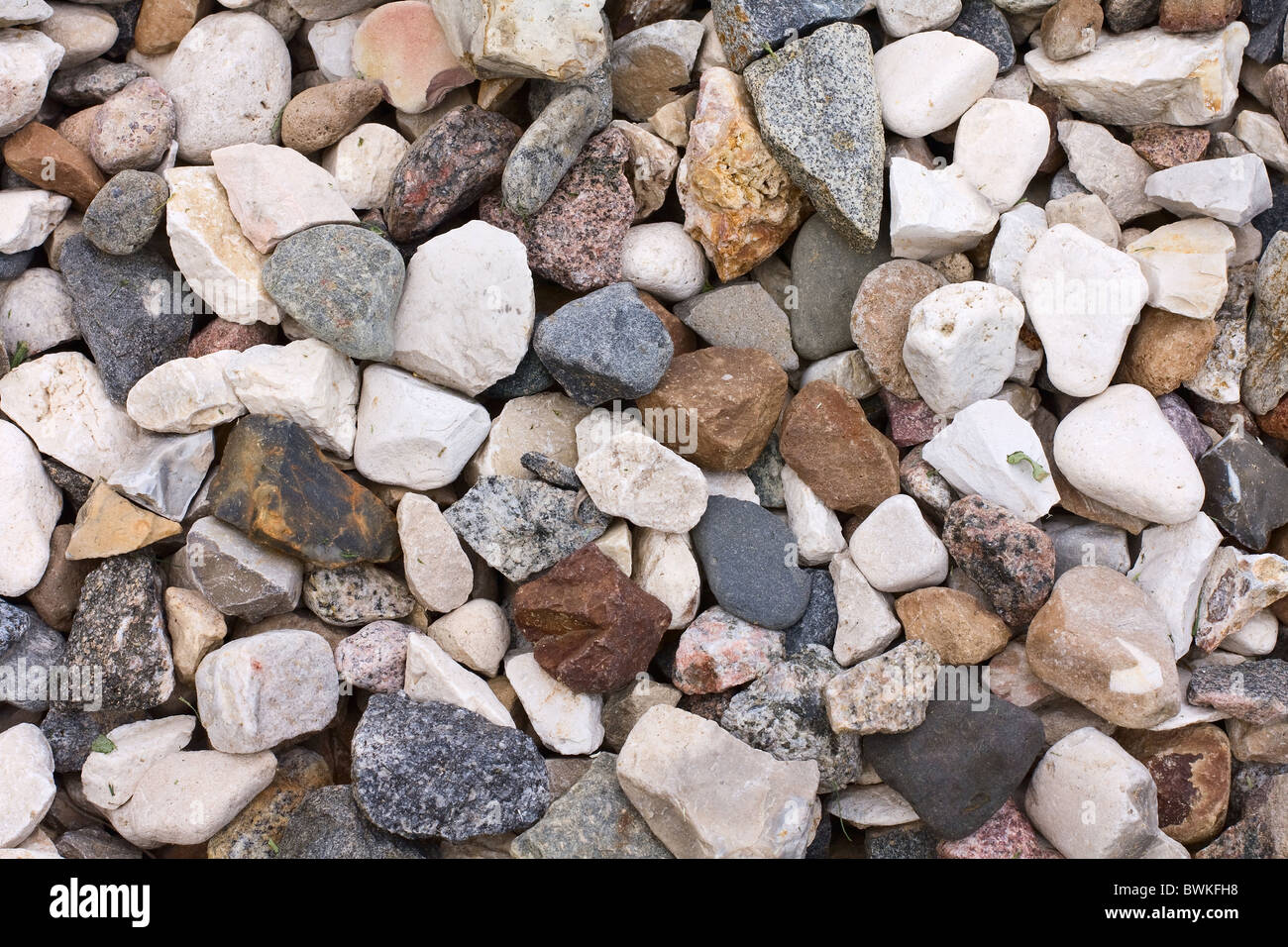 background of stone macadam of different colors Stock Photo