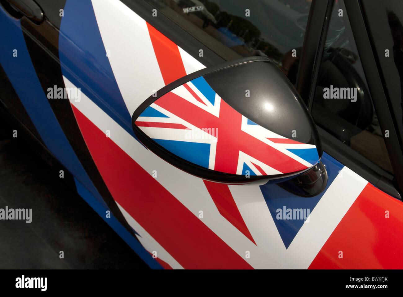 union jack car door mirror Stock Photo Alamy