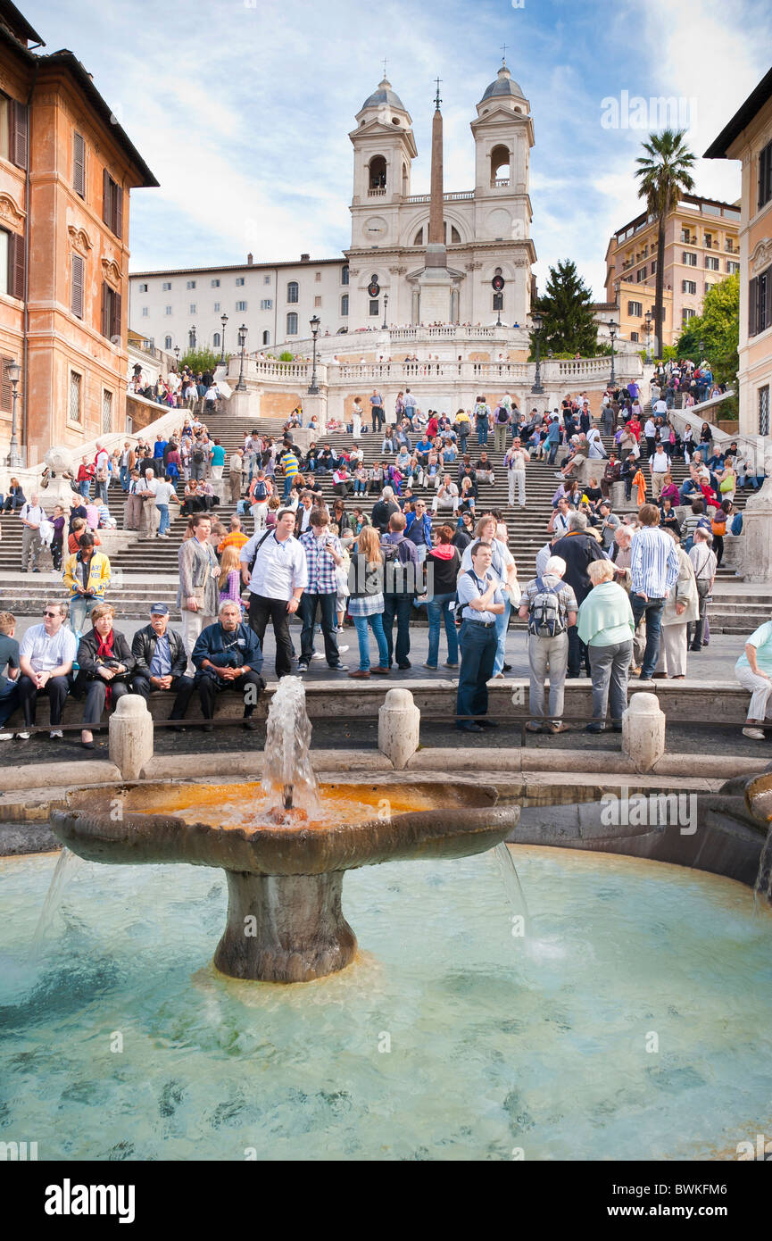 Piazza di Spagna Spanish steps Rome Italy Stock Photo