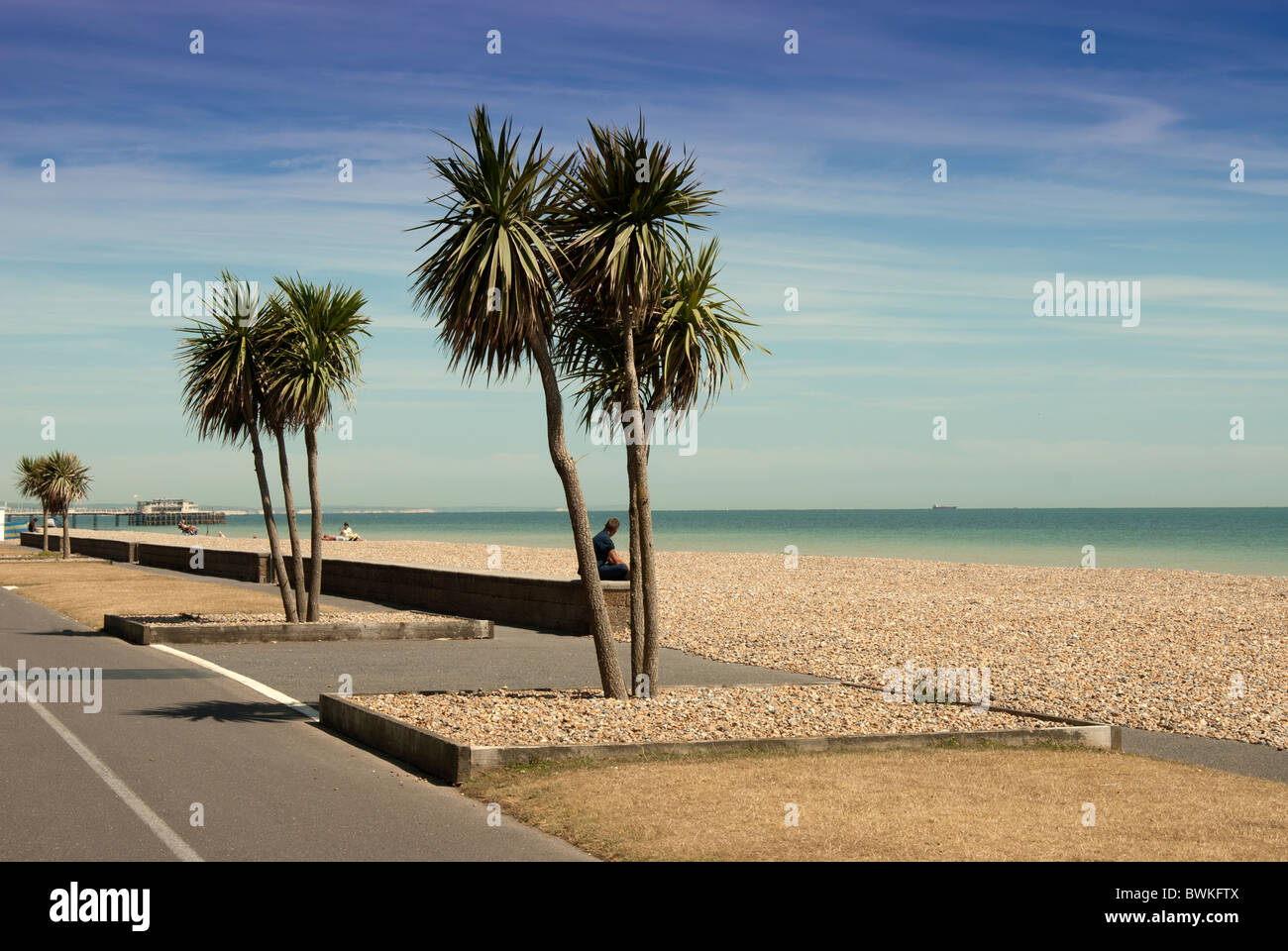 seaside Worthing beach UK Stock Photo