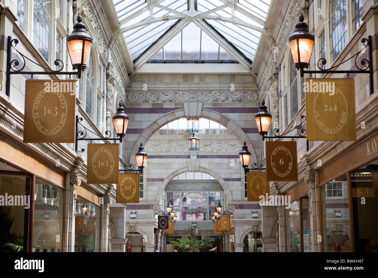 St Michaels Row Grosvenor Shopping Centre Arcade Chester England UK ...