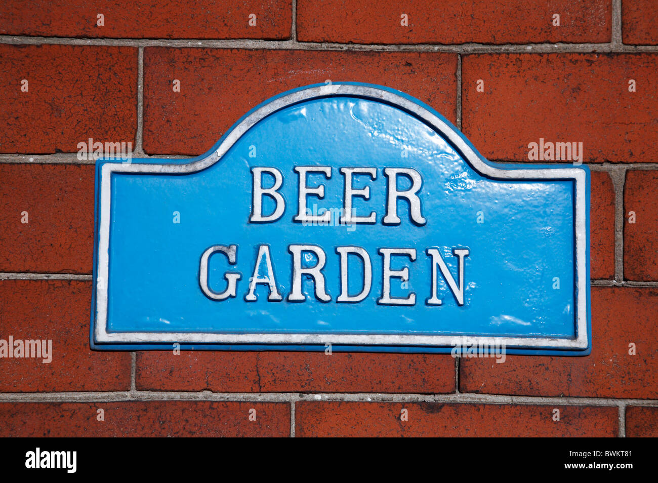 Beer Garden Sign On Outside Wall Stock Photo 33012897 Alamy