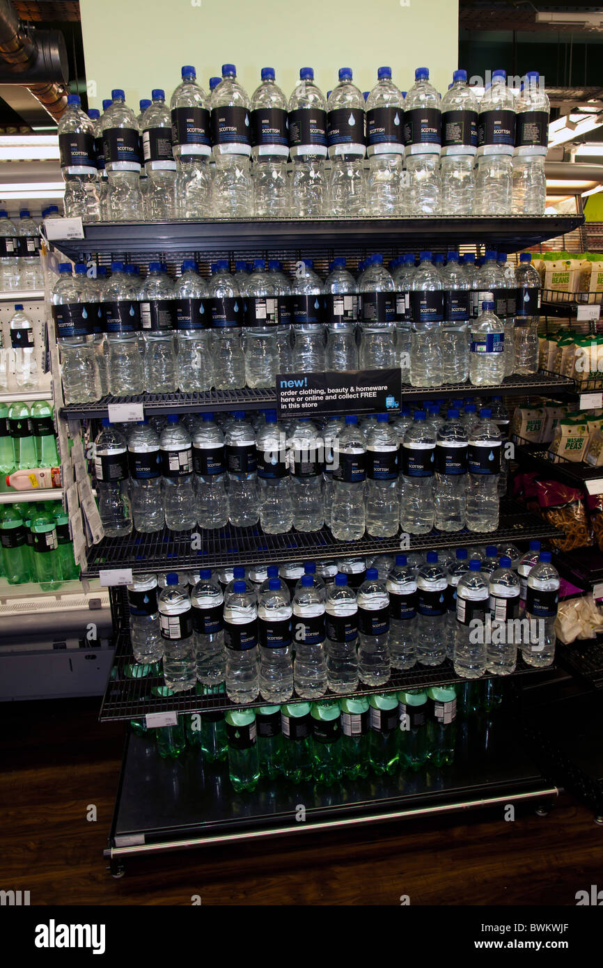 Bottled water water bottles drinking water in shop Stock Photo