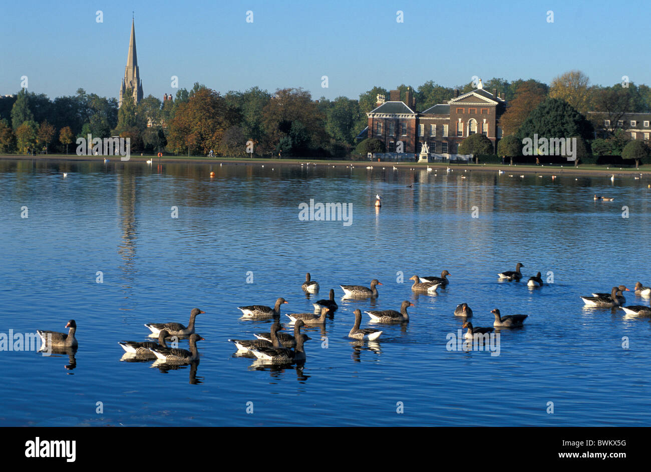 UK London Round Pond Kensington Palace Kensington Gardens Great Britain