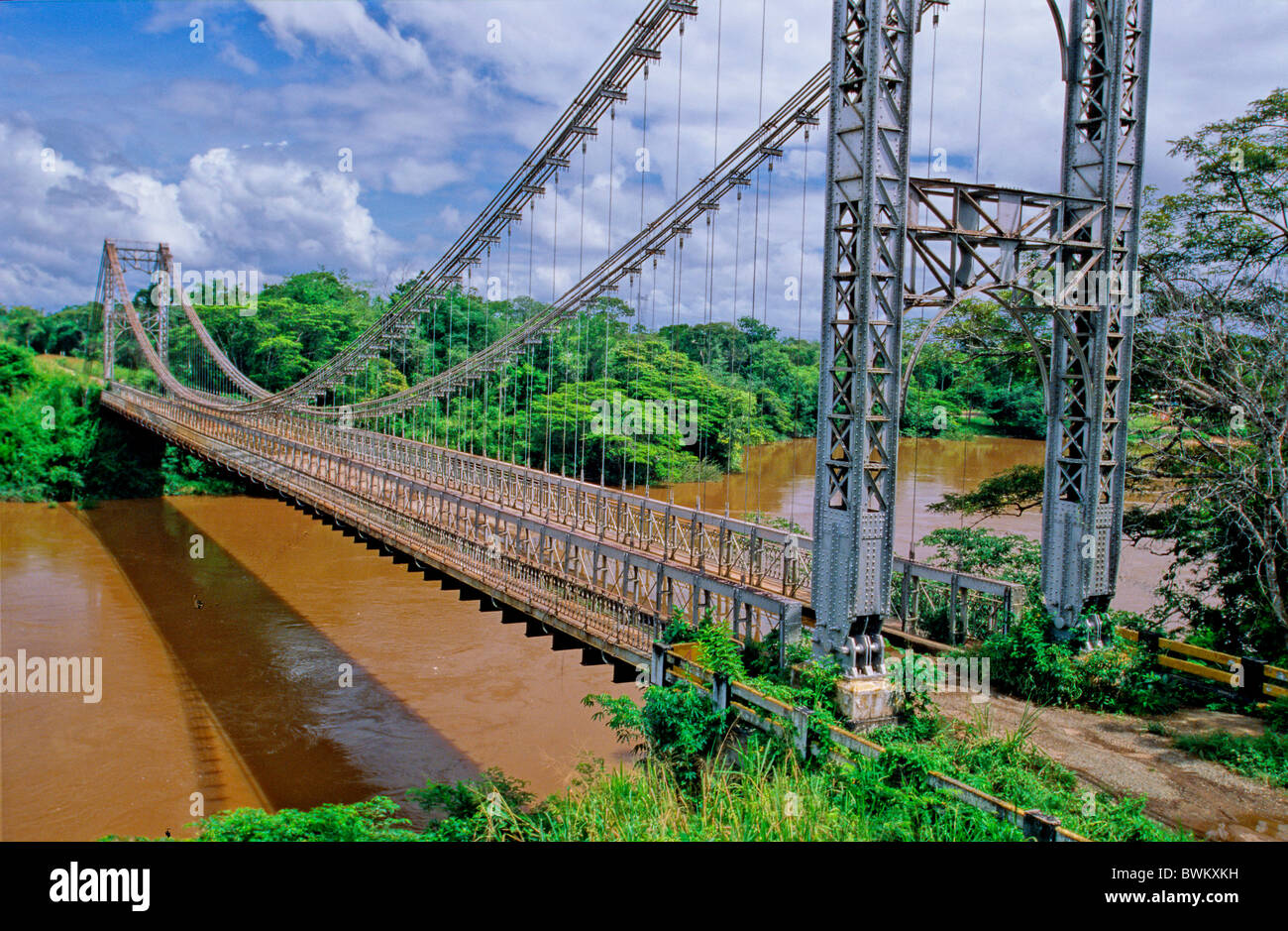 Venezuela South America Gustave Eiffel Bridge La Gran Sabana South America Iron Construction Stock Photo