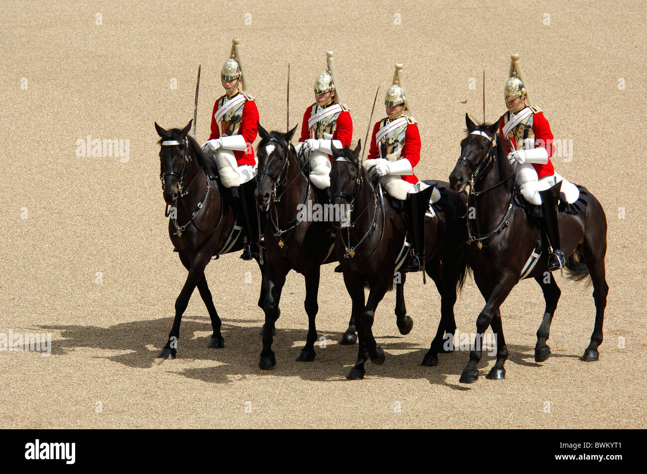 UK London Trooping the Colour Queen Elizabeth II Military ceremony Birthday Parade Horse Guards Parade Great Br Stock Photo