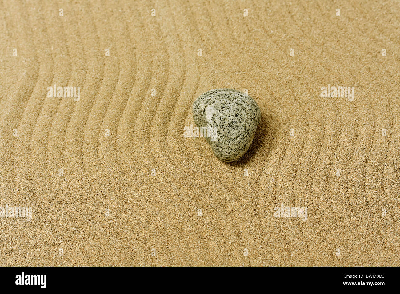 raked sand - zen rock garden - japan zen spirit inspired arrangement ...
