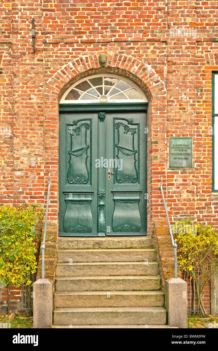 Front door of a house in Husum, Nordfriesland, Northern Germany