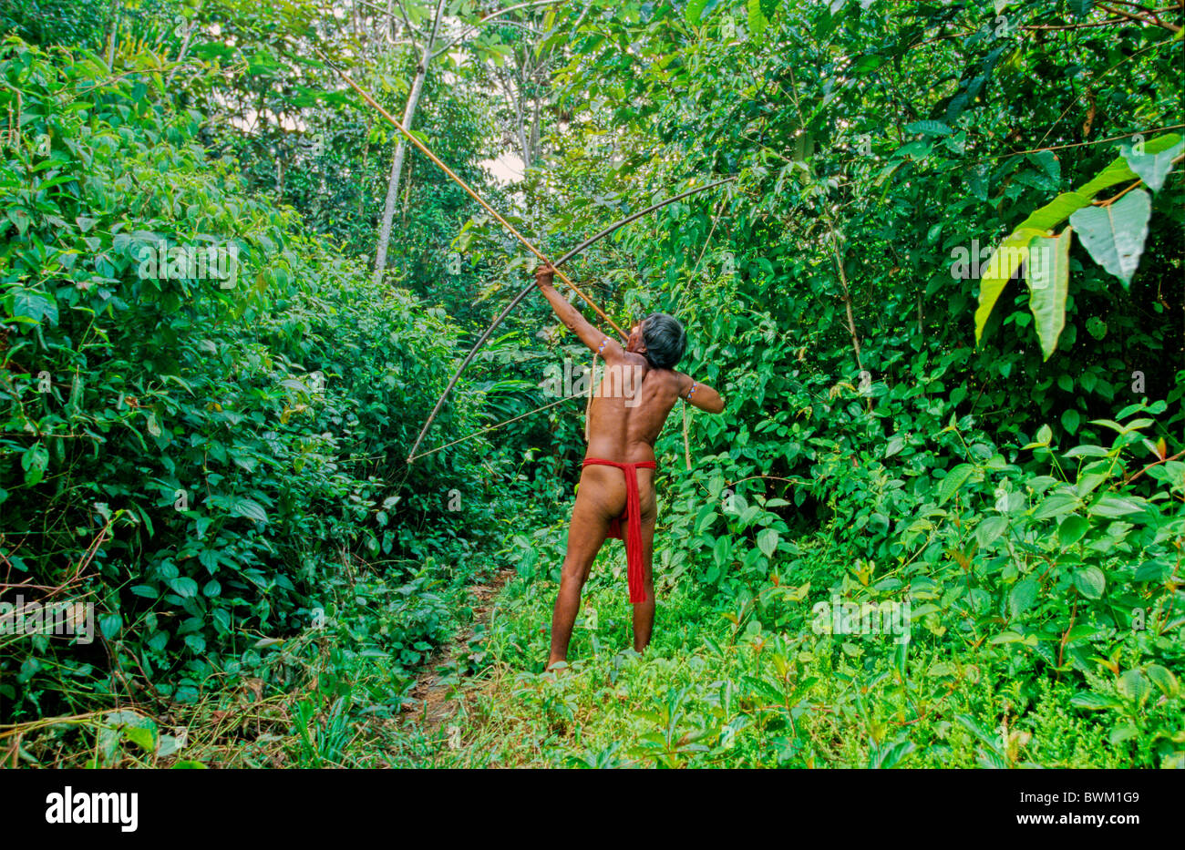 Venezuela South America Indios Yanomami Cavaroa Tribe Indigenous people Indians Native Natives Coming From Rio Stock Photo