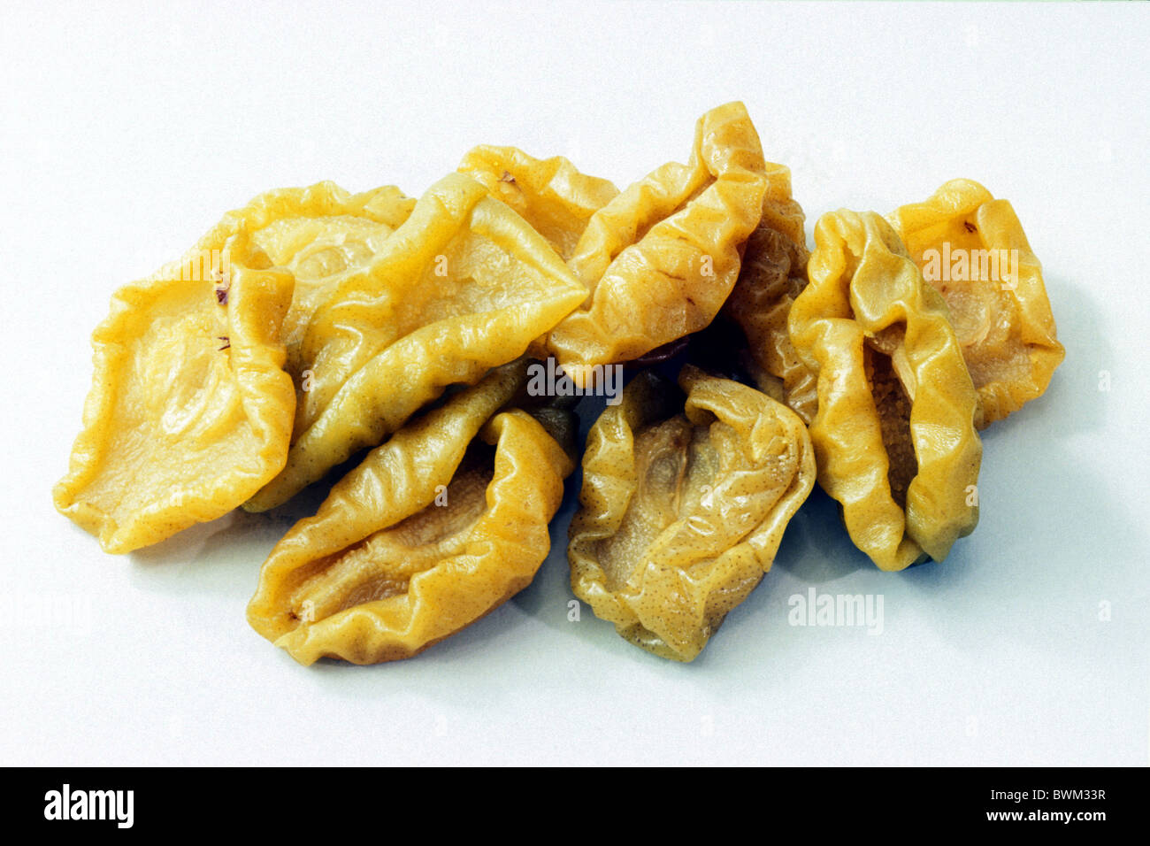 Pear (Pyrus communis), dried fruit, studio picture. Stock Photo