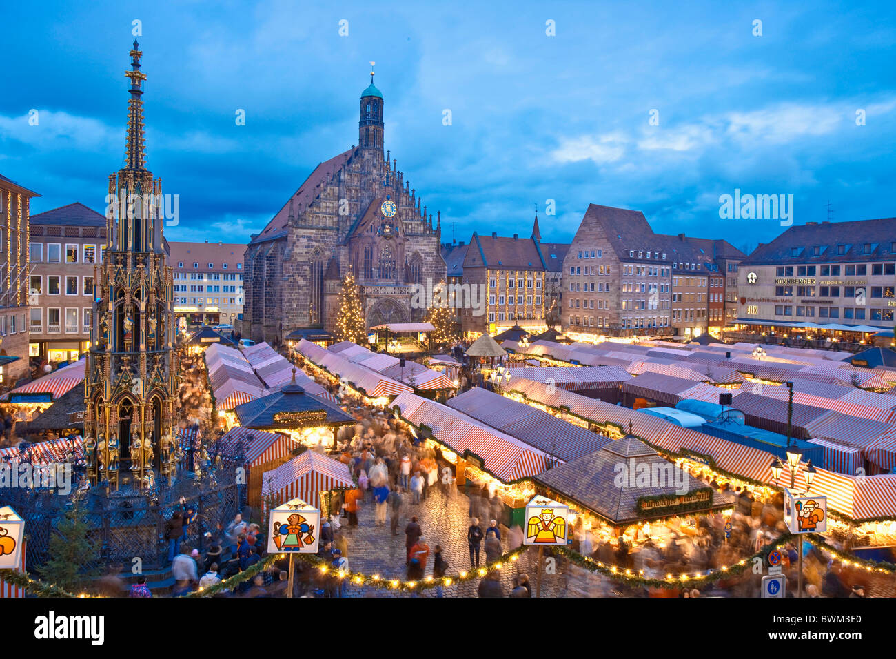 Germany Europe Bavaria Nuremberg Nurnberg Christmas Market