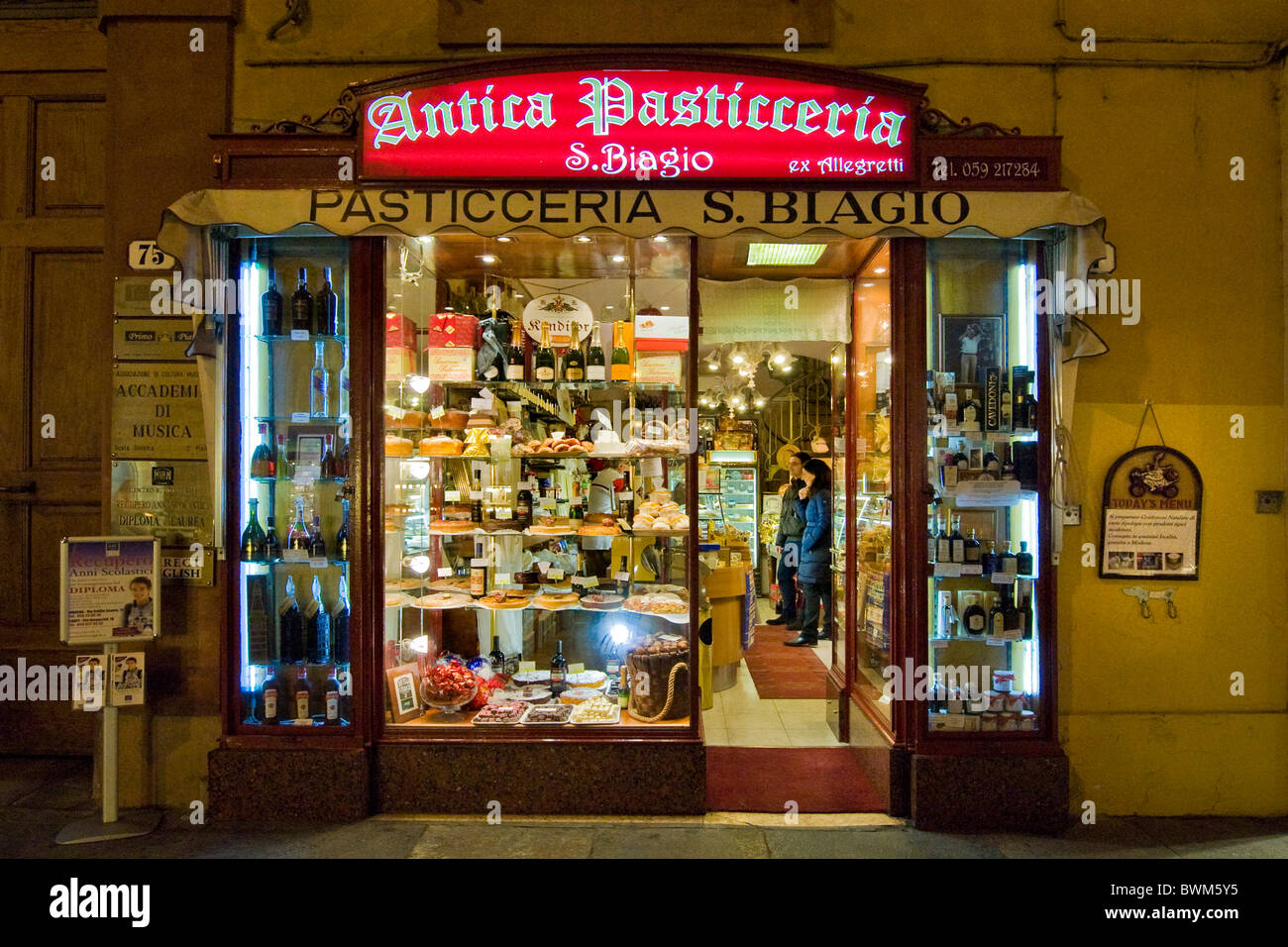 Antica pasticceria S. Biagio, Via Emilia, Modena, Emilia Romagna, Italy  Stock Photo - Alamy