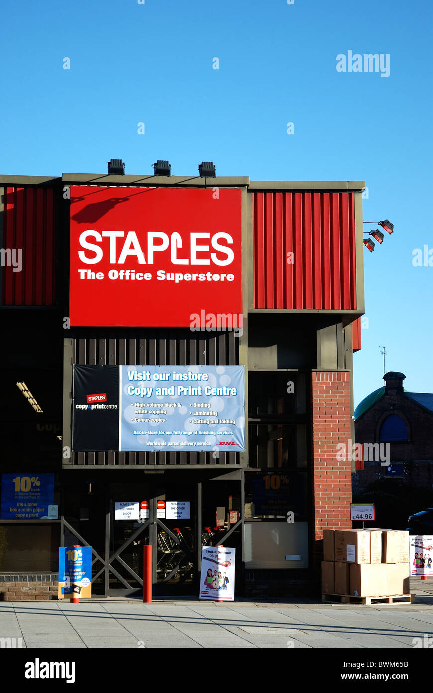staples office stationery superstore england uk Stock Photo