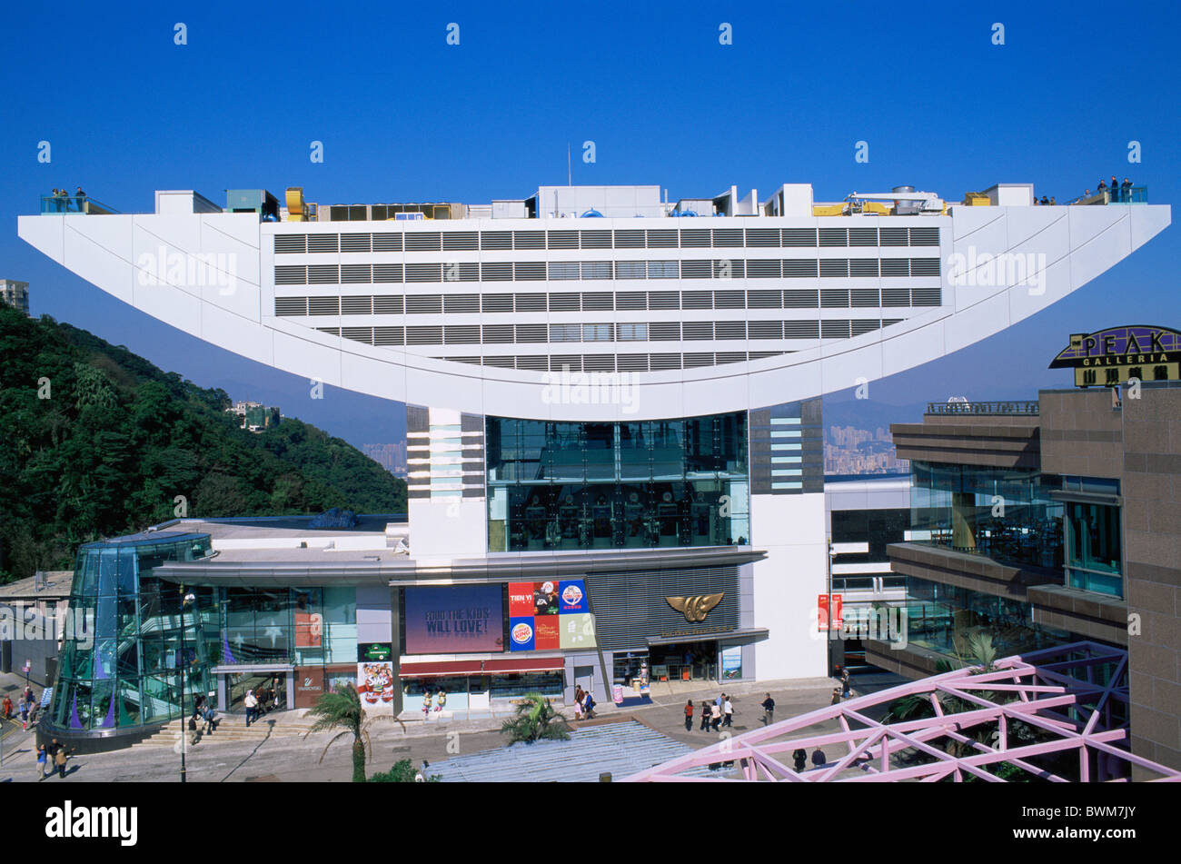 China Asia Hong Kong Peak Tower Peak Victoria Peak Building Modern