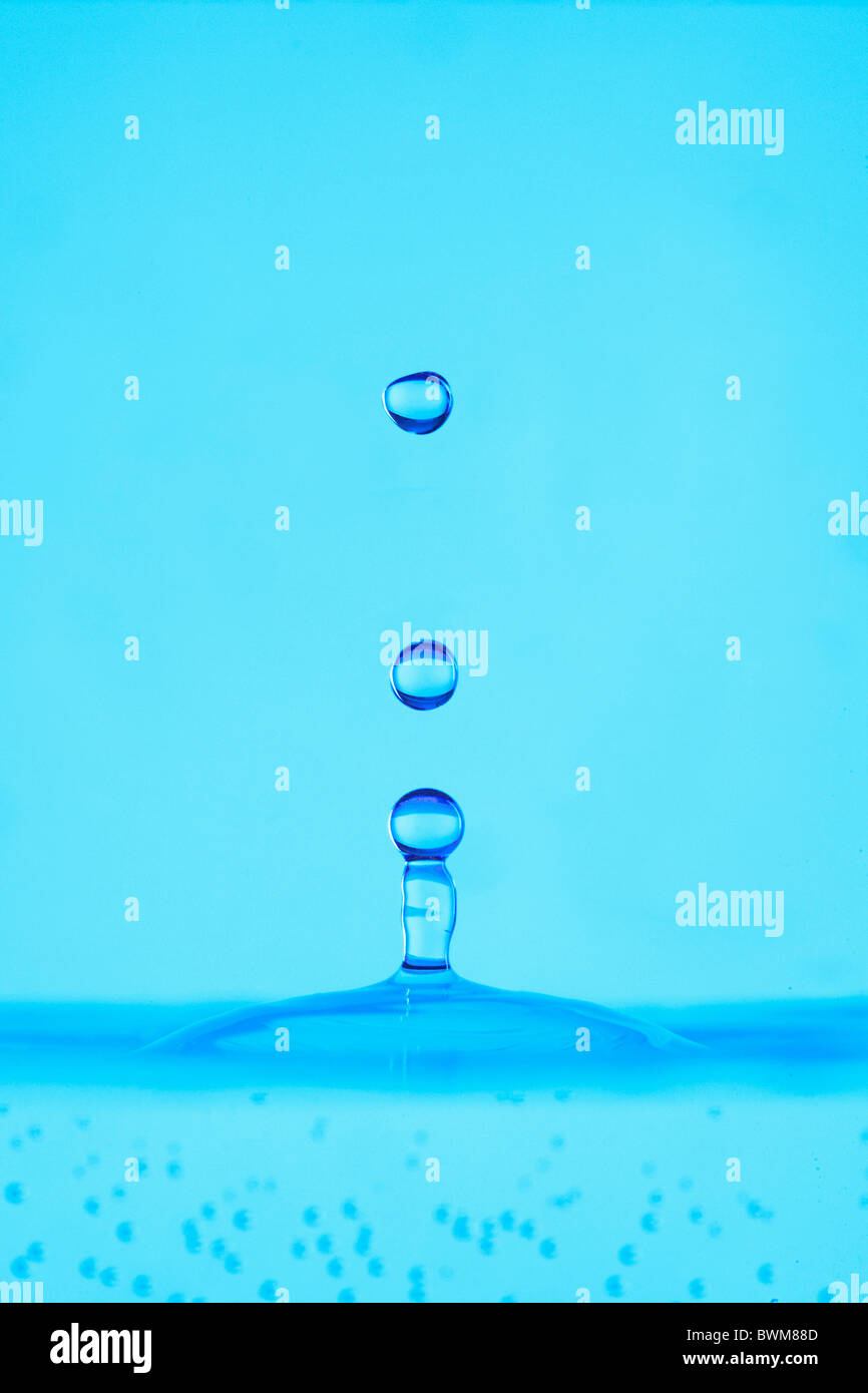 Action Background Backgrounds Blue Clear Close-up Color Colour Concept Conceptual Continuance Drip Drippin Stock Photo