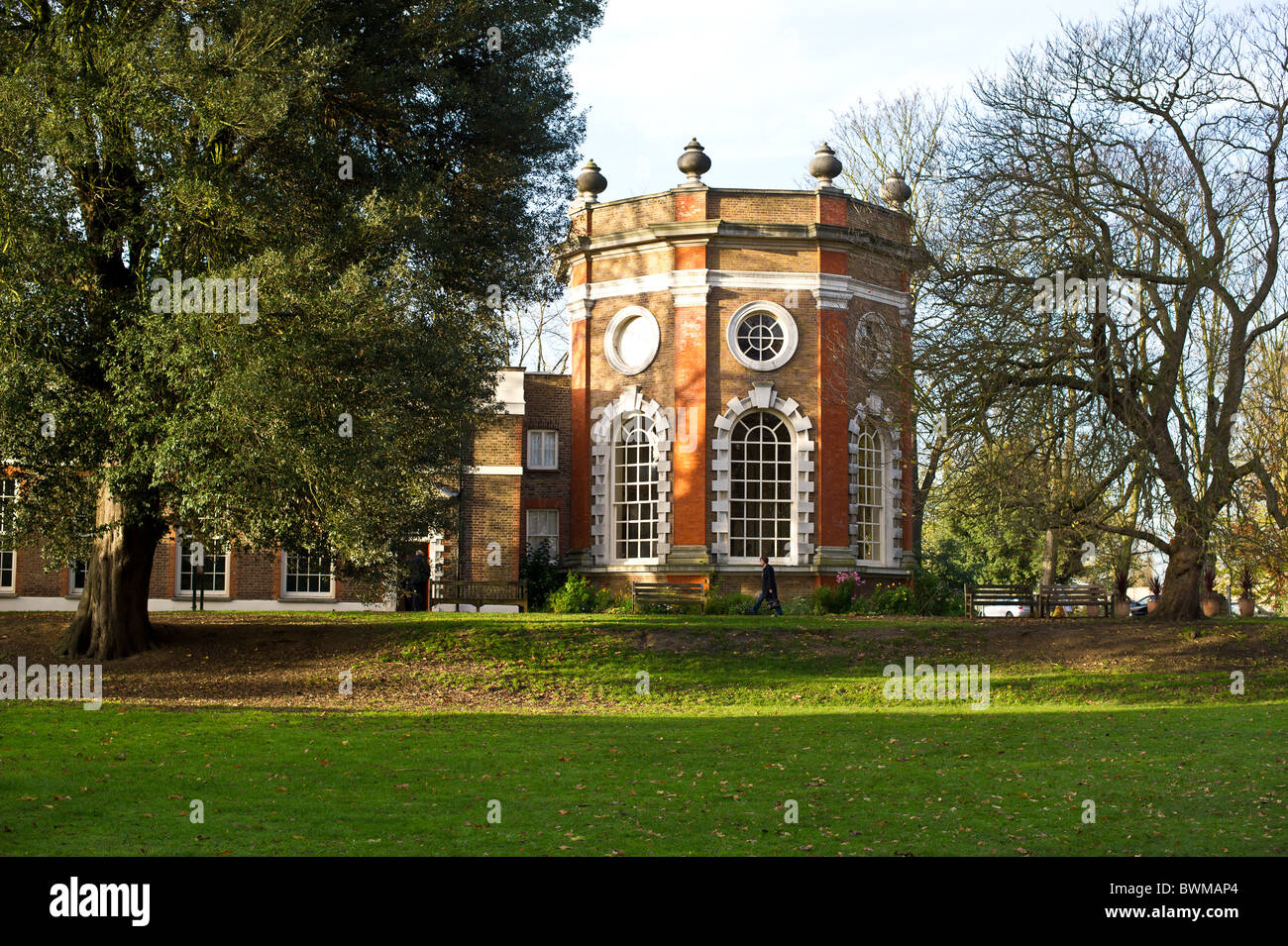 Octagon room from the outside at Orleans Gallery Twickenham Stock Photo