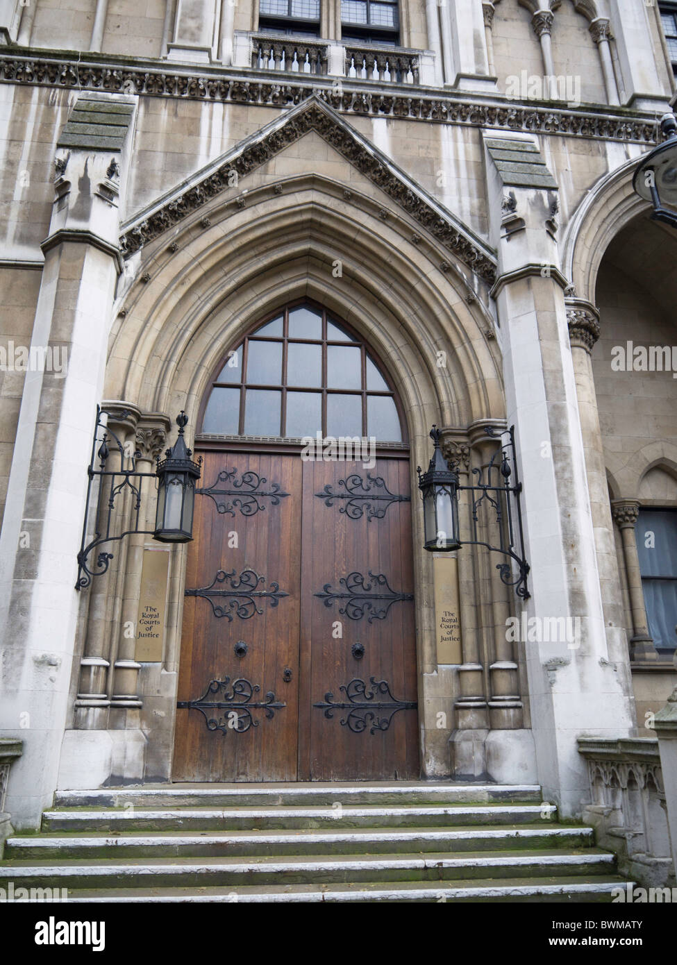 The back door to the Royal Courts of Justice, Carey Street, London