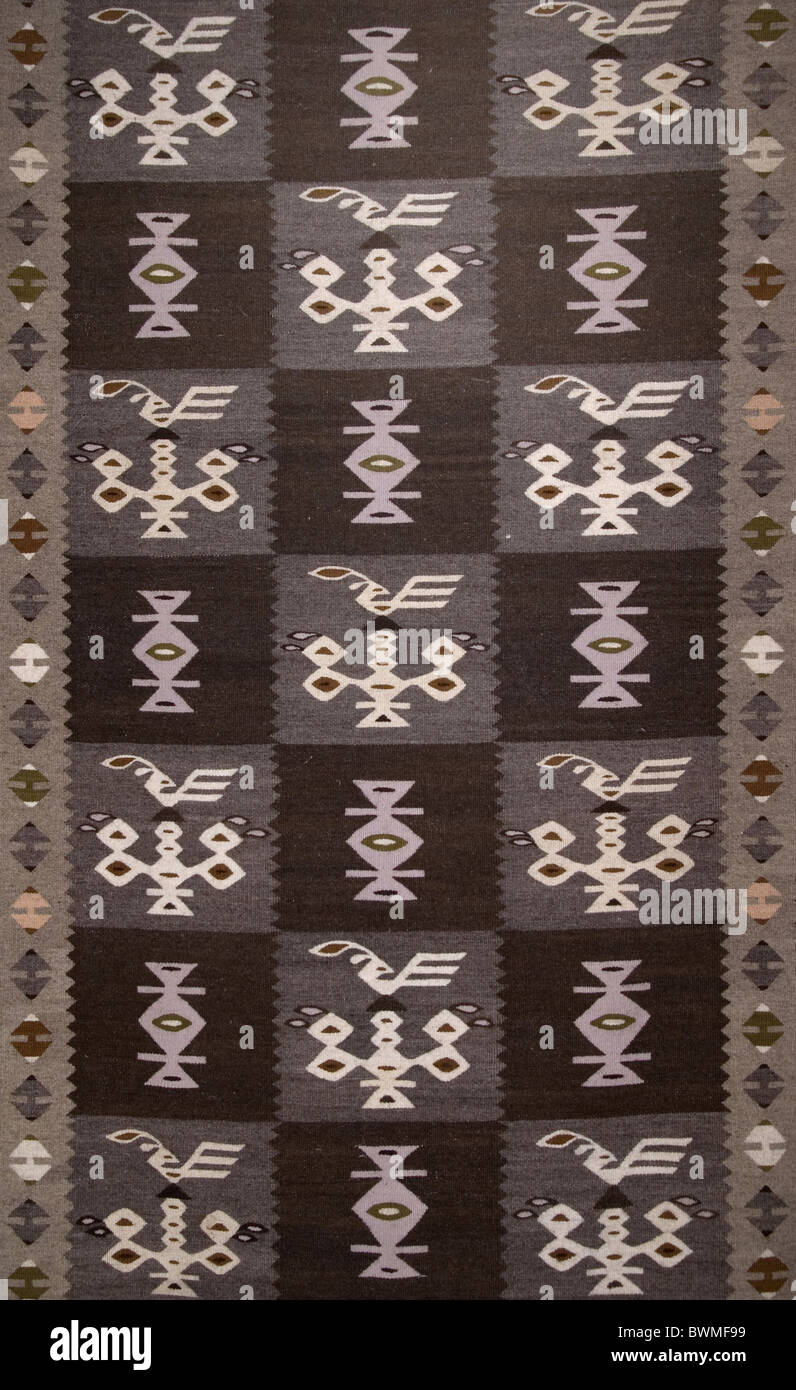 Traditional woolen rug from Bulgaria Stock Photo