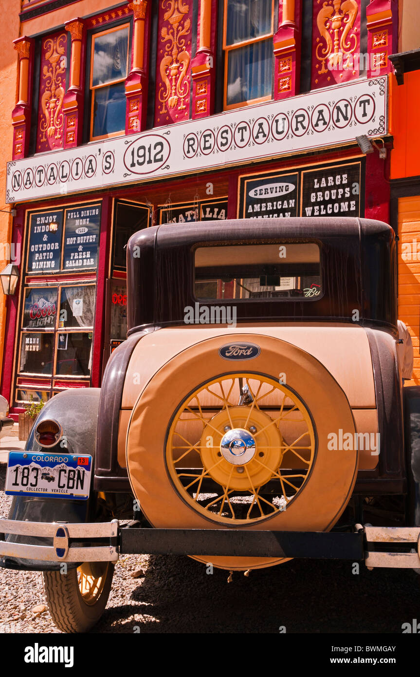 Historic Ford car, Silverton, Colorado Stock Photo Alamy
