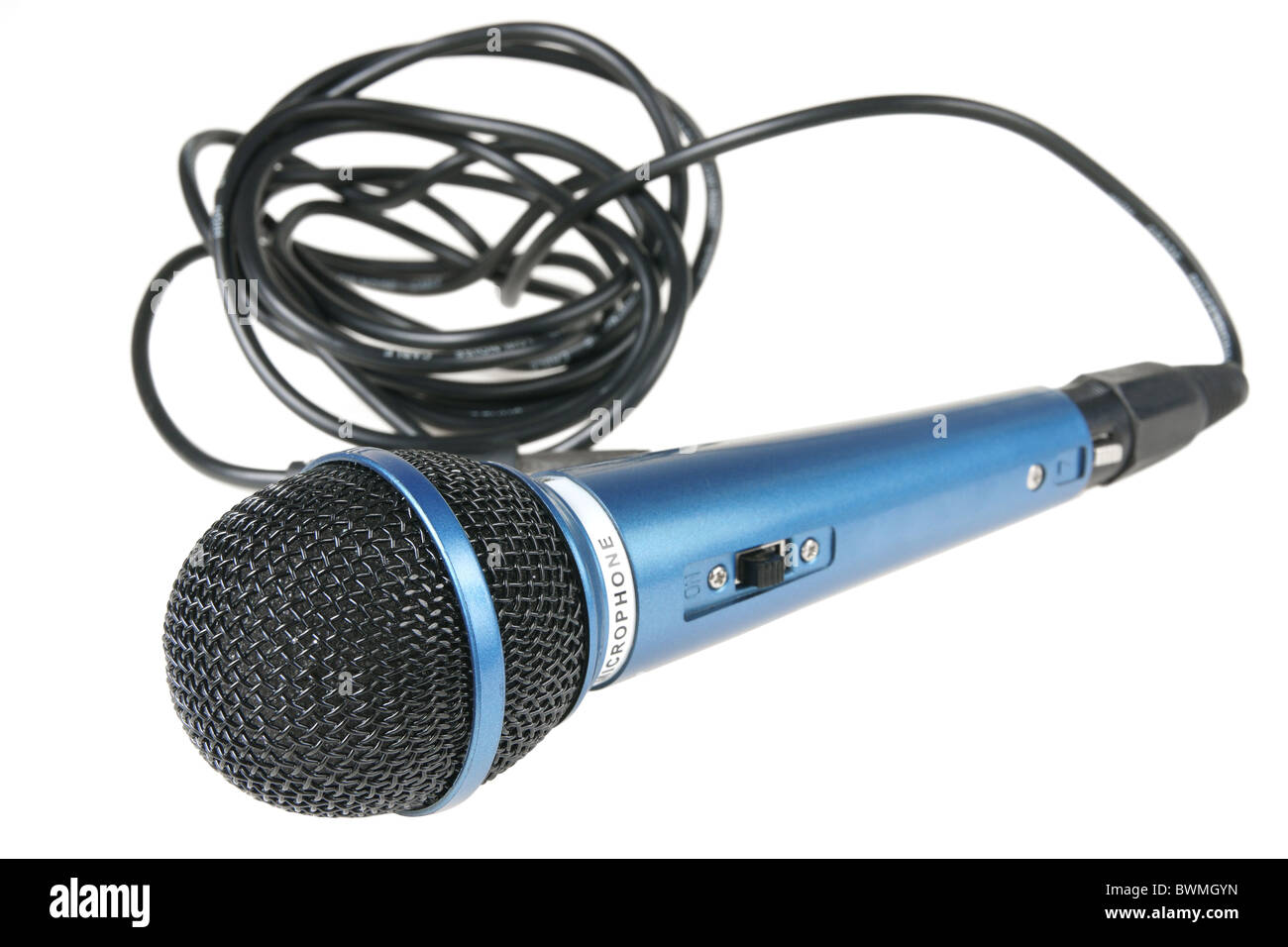 Microphone black isolated white hires stock photography and images Alamy