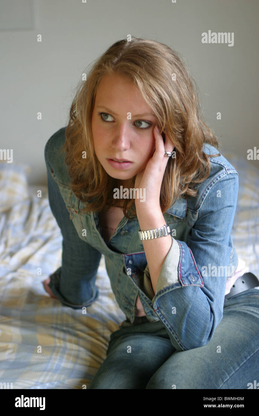 Teenage depression Stock Photo
