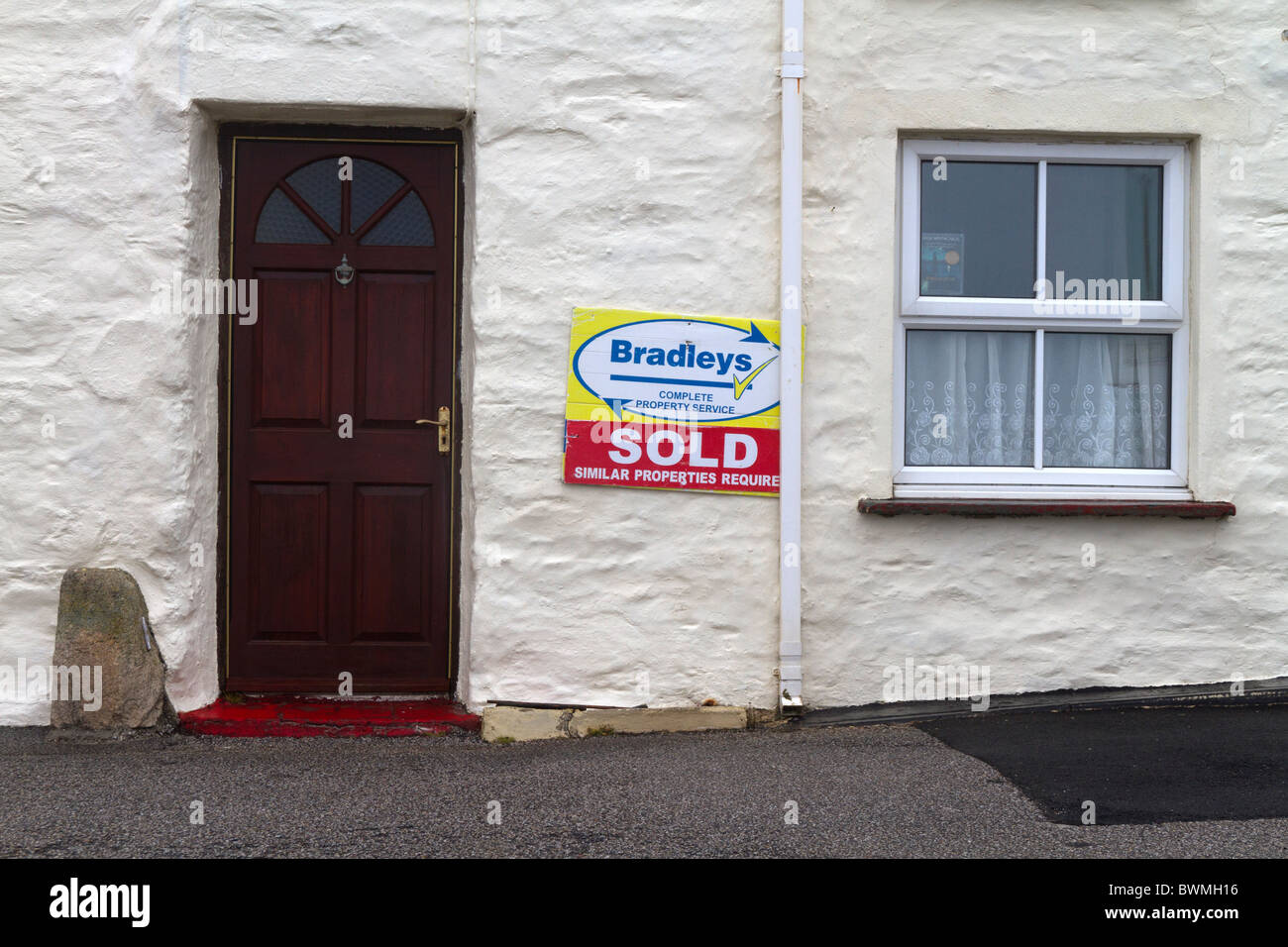 Sold house in Porthleven, Cornwall, UK Stock Photo Alamy