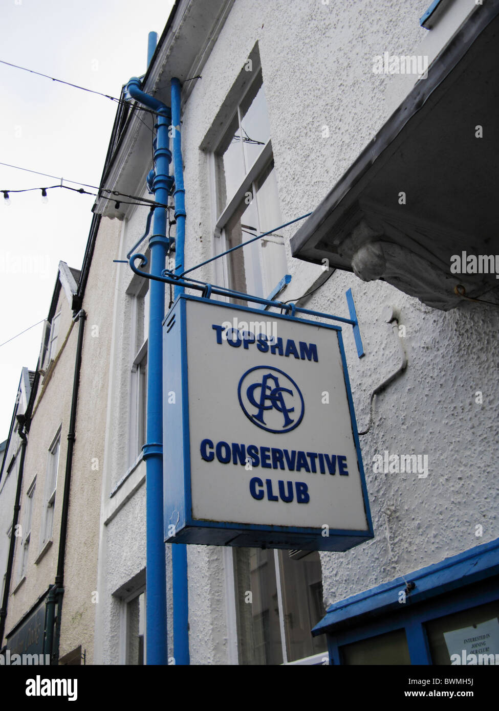 Topsham Conservative Club sign Devon UK Stock Photo - Alamy