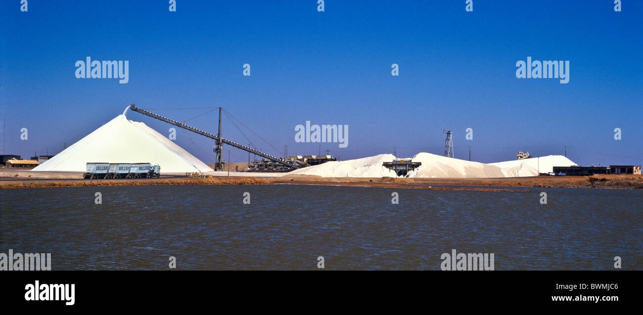 Salt processing plant, Western Australia Stock Photo Alamy