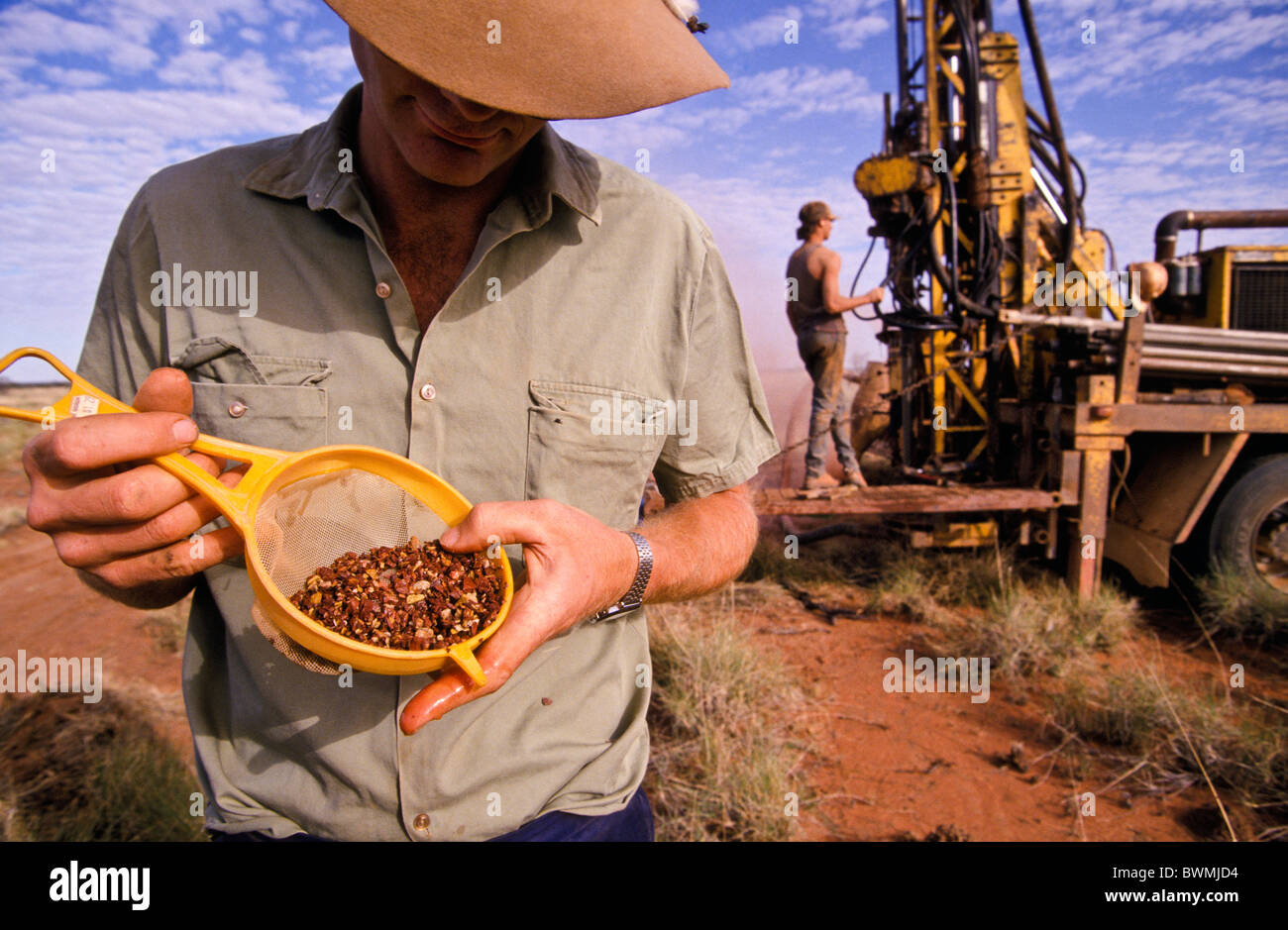 Geologist Mineral Exploration, Western Australia Stock Photo - Alamy