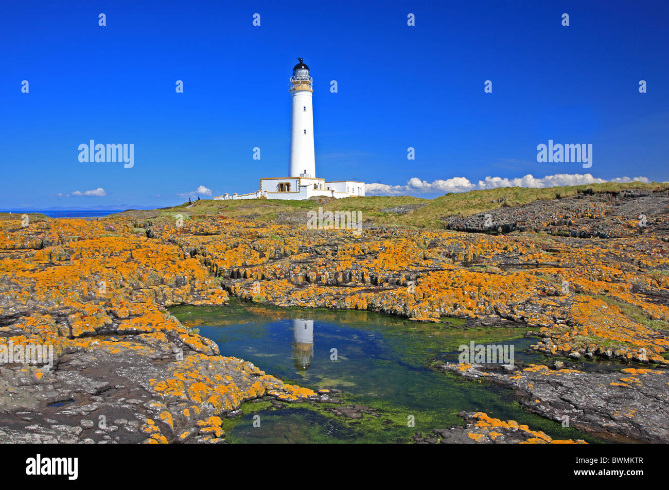 UK Scotland Inverness-shire The Hebridean island of Hysker and the Lighthouse Stock Photo