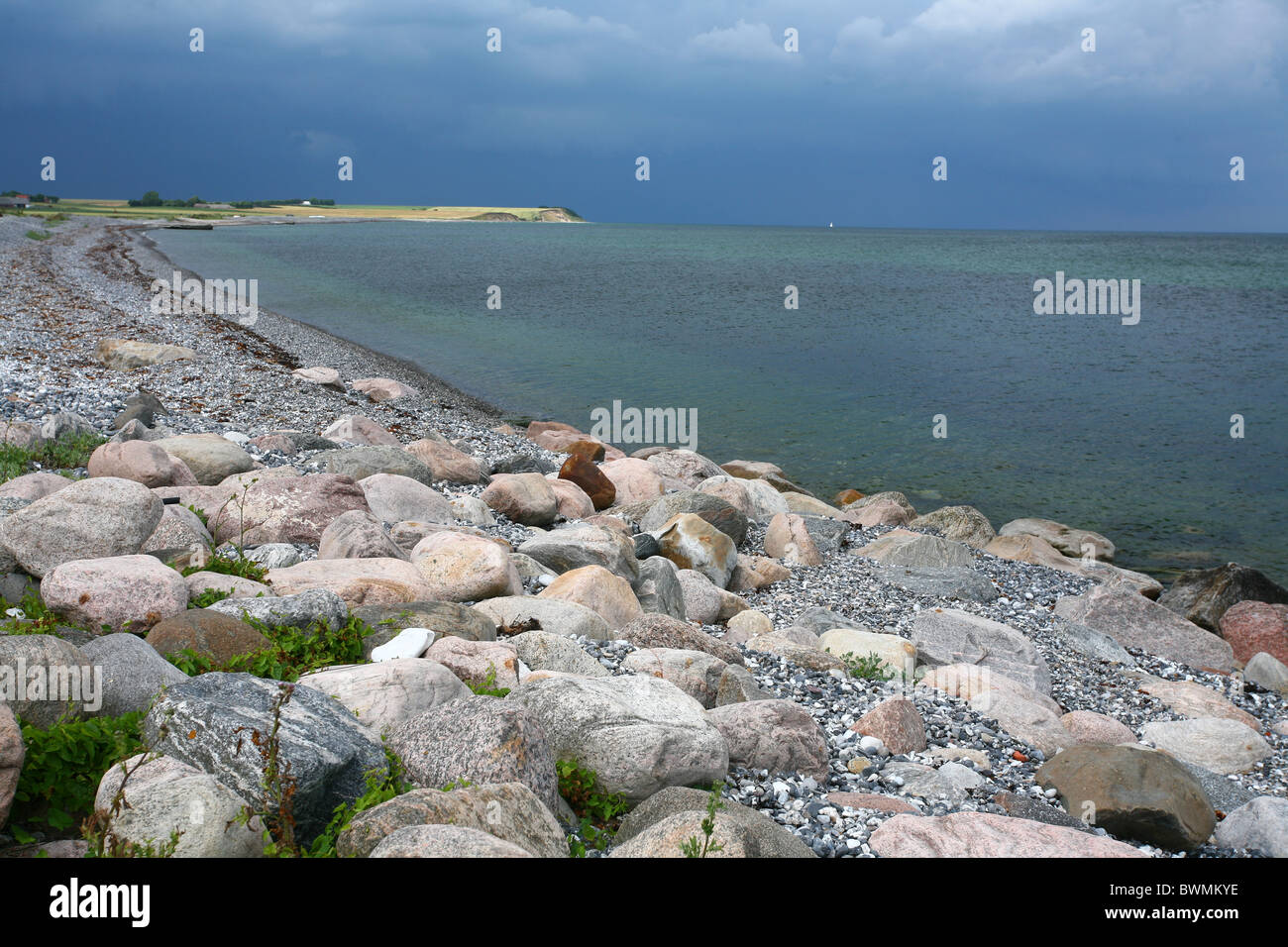 Coastal landscapes from denmark in Djursland nearby ørsted Stock Photo ...