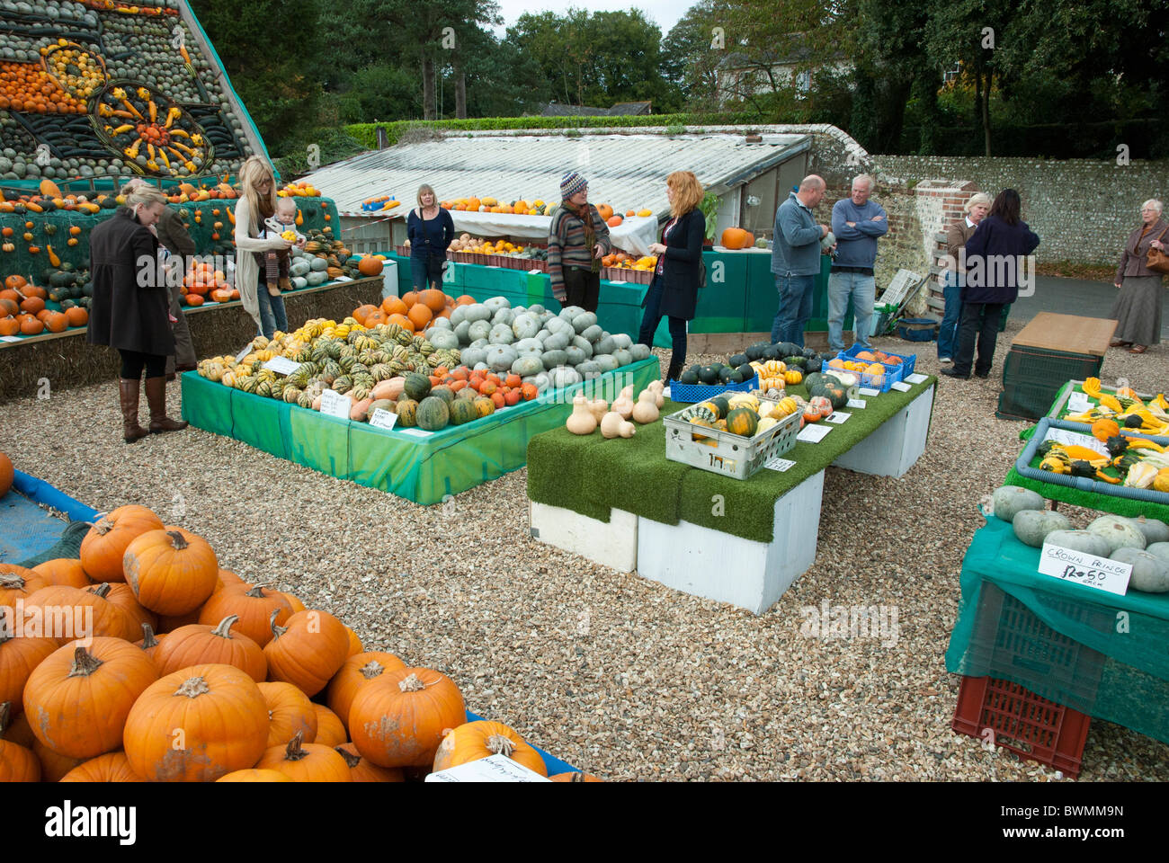 Pumpkin festival at Slindon, West Sussex Stock Photo
