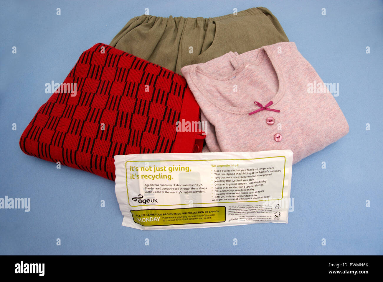 Charity collection bag hi-res stock photography and images - Alamy