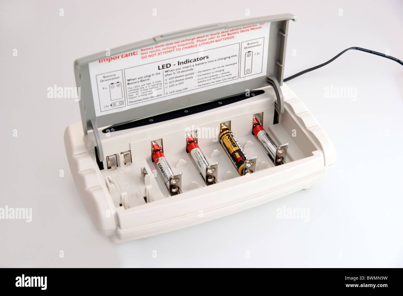 battery charger charging ordinary batteries helping the environment