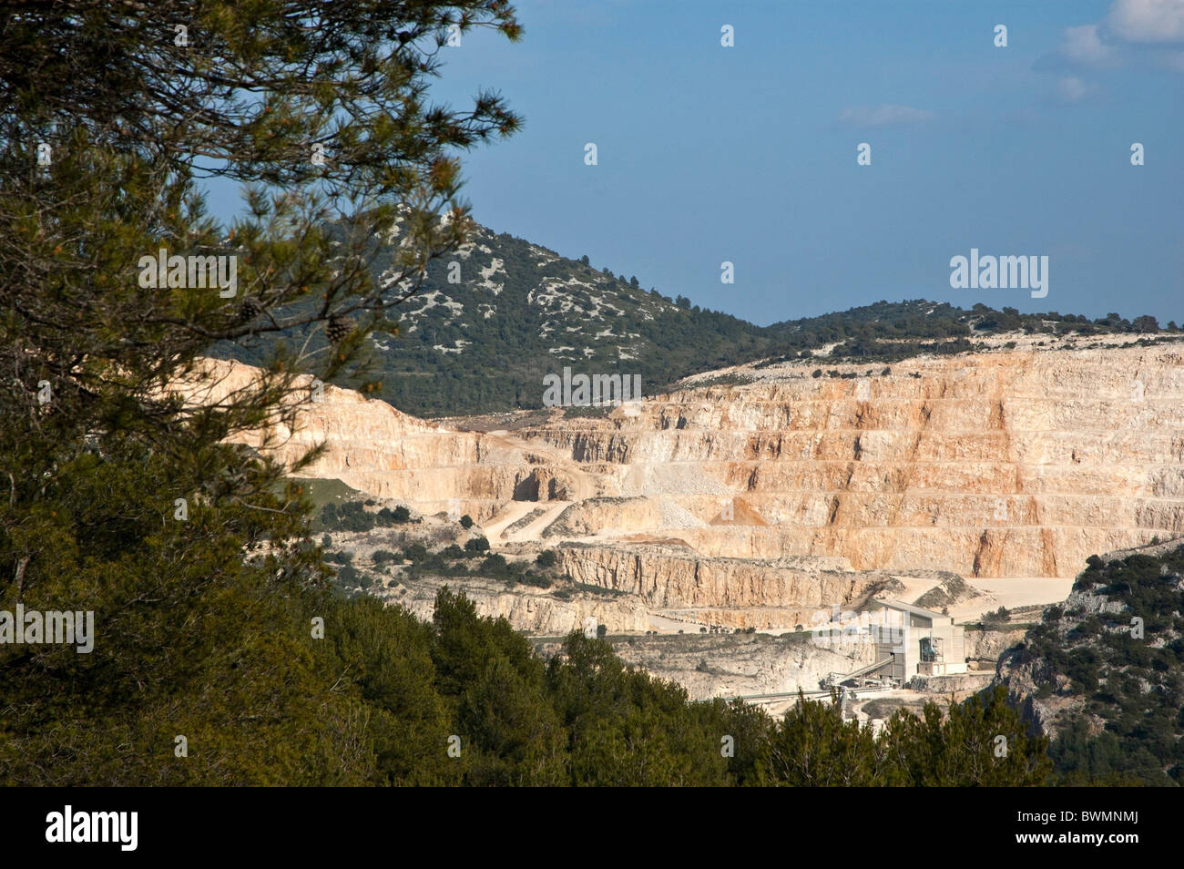 Stone quarry, Provence, France Stock Photo - Alamy