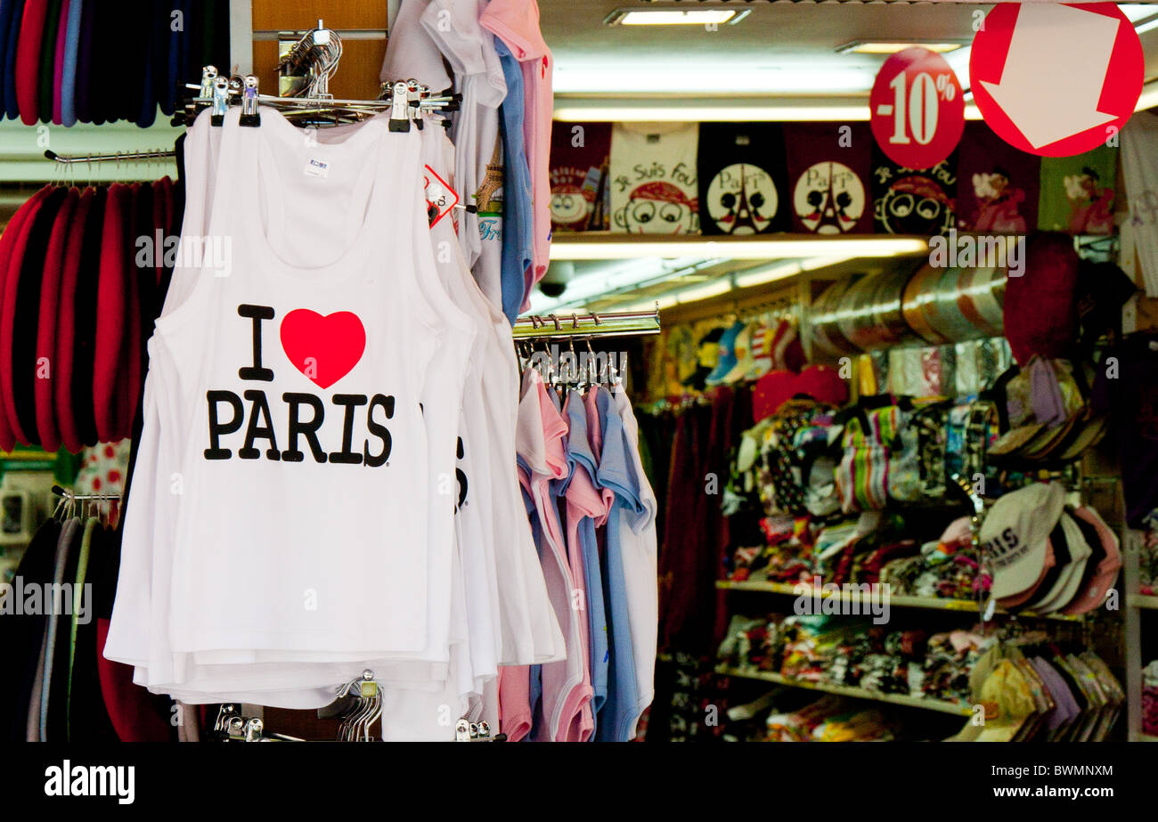 Paris souvenir shop near Basilique du Sacre Coeur Stock Photo
