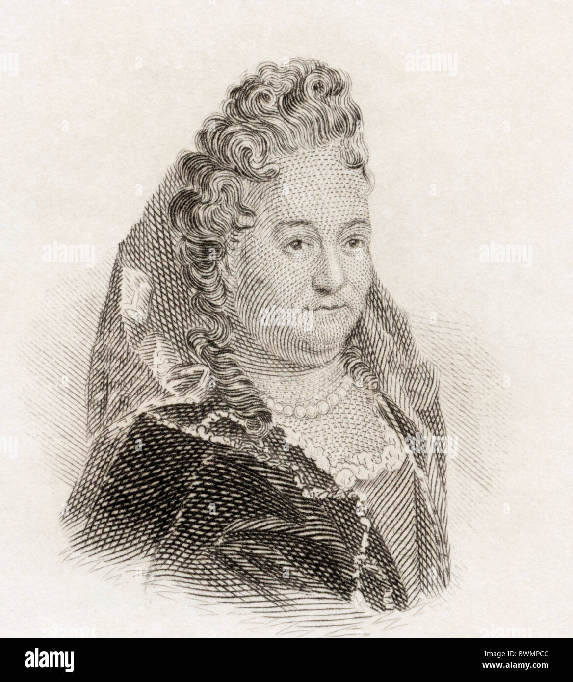 Anne Le Fèvre Dacier, 1654 to 1720. French scholar and translator of the classics. Stock Photo