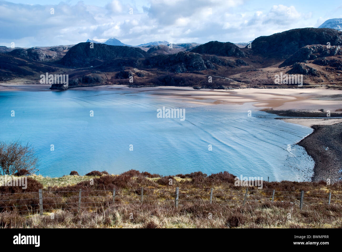 Gruinard bay near Laide, Wester Ross, Scotland on fine Spring day Stock