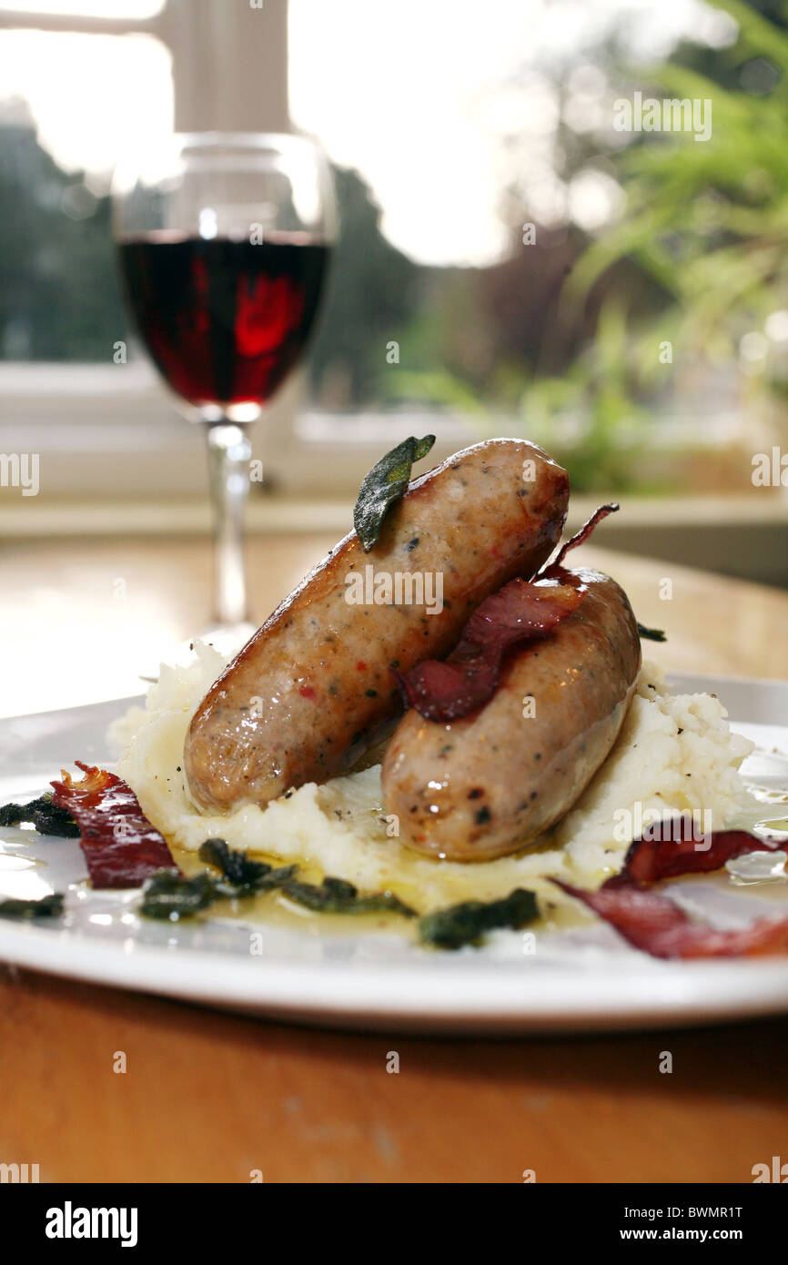 Sausage and Mash Stock Photo Alamy